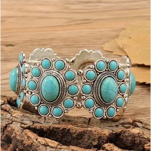 FauxTurquoise and Silver bracelet